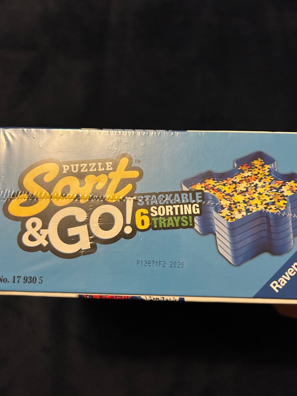 Ravensburger Blue Stackable Puzzle Sorting Trays - 6 Pack - Picture 2 of 3
